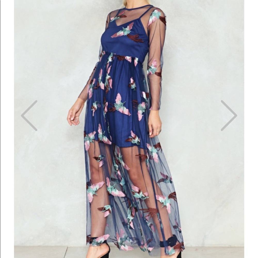 Nasty Gal Another Bird In Paradise Maxi Dress